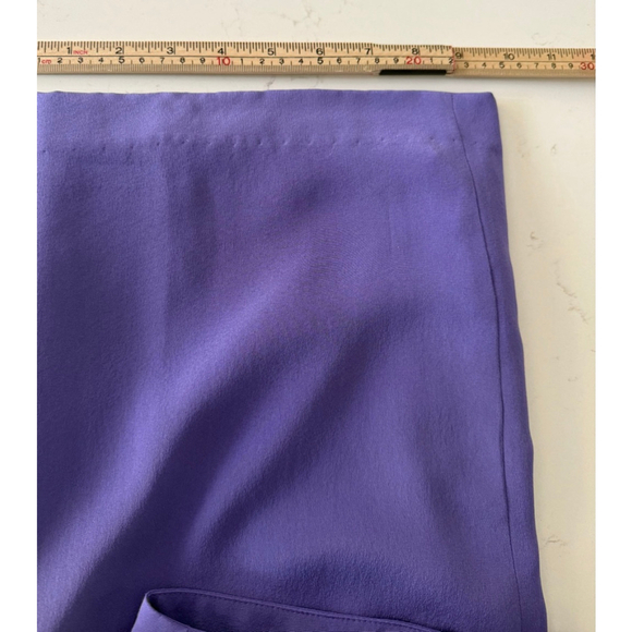 Vintage Adolfo Studio 100% Silk Lavender Purple Pant Suit Blazer & Trousers Set - Picture 7 of 10